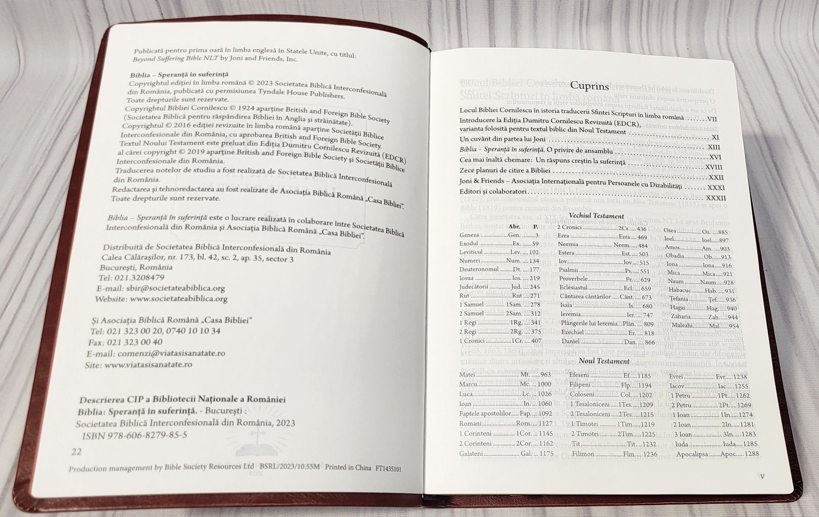 BIBLIA SPERANȚĂ ÎN SUFERINȚĂ – maro
